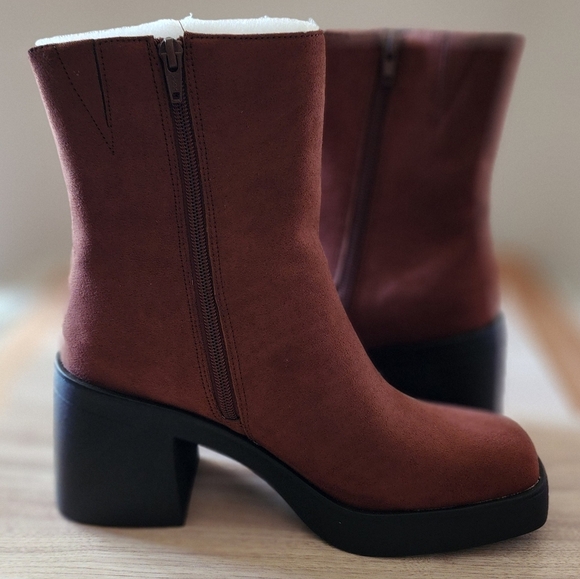 SUN STONE Women's TIANNA Mid-Calf Boots Russet 9.5 New In Box - Picture 3 of 4